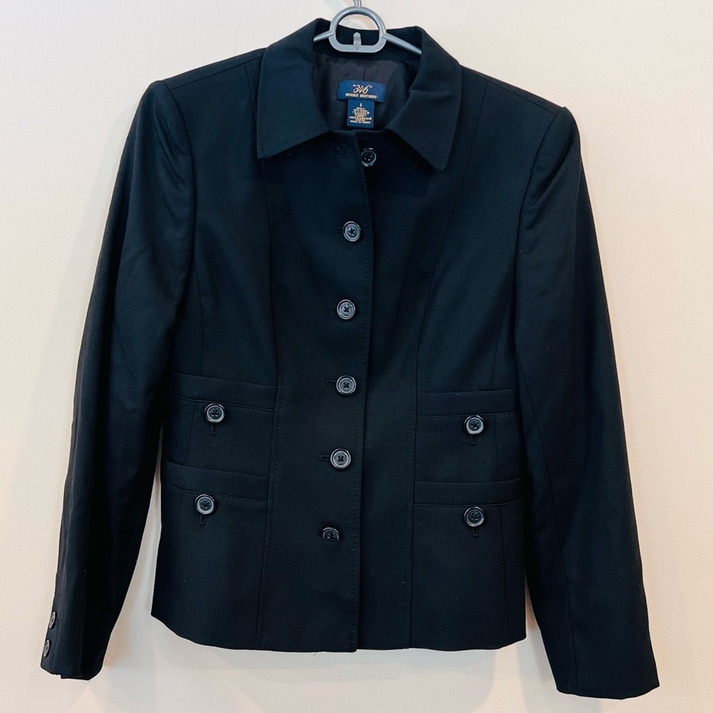 Brooks Brothers Women’s Blazer Sz 2 99% Wool Like New